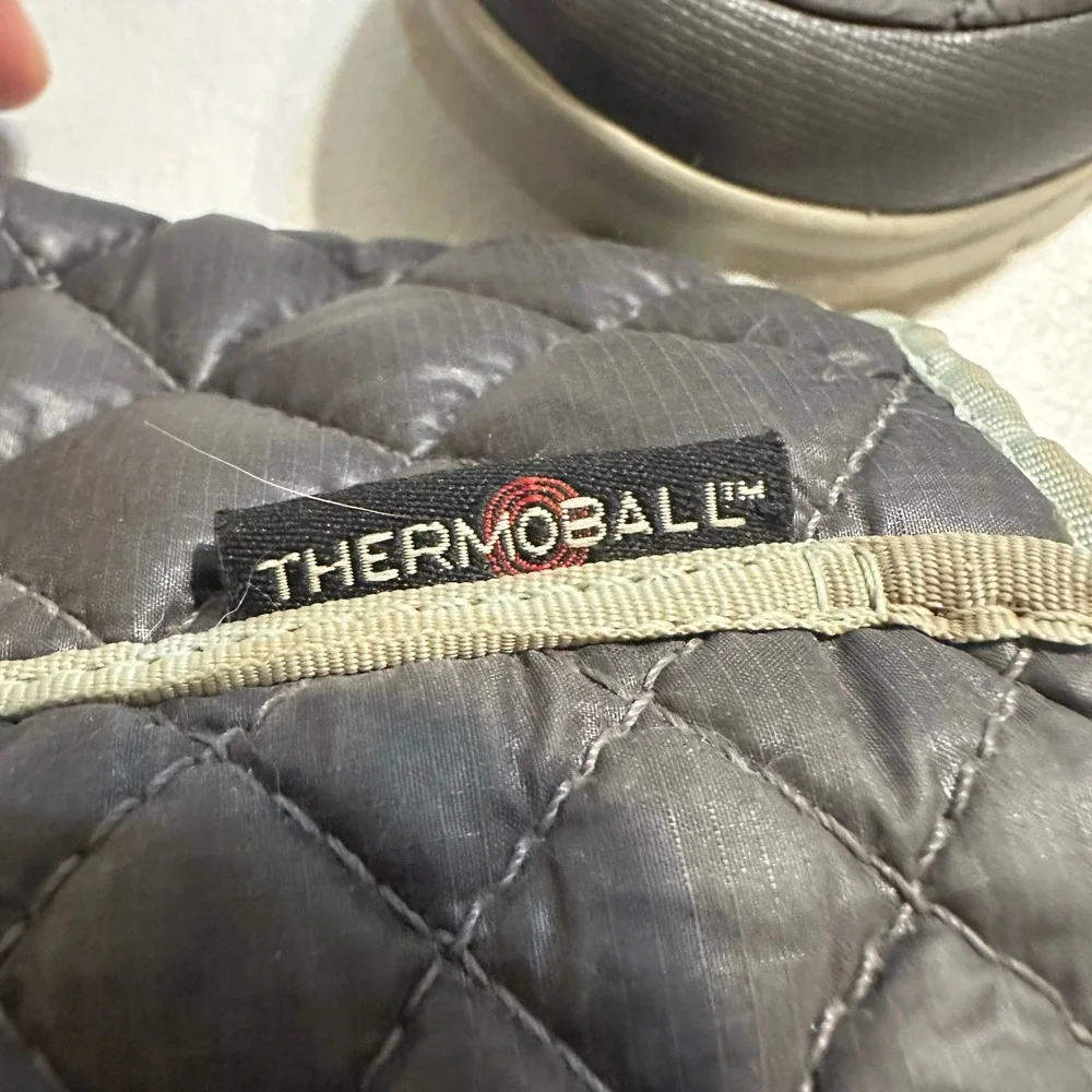 The North Face ThermoBall‎ Boots Womens 9 Gray Button Quilted Outdoor Winter